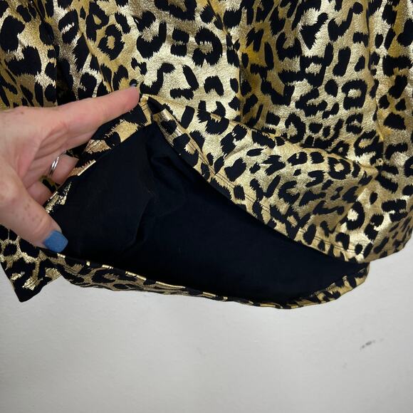 Rebecca Malone Gold Leopard Pattern Top Large - Picture 4 of 10